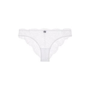 Journelle NWT Chic Allegra Luxury Scalloped Lace Bikini Panty White Large